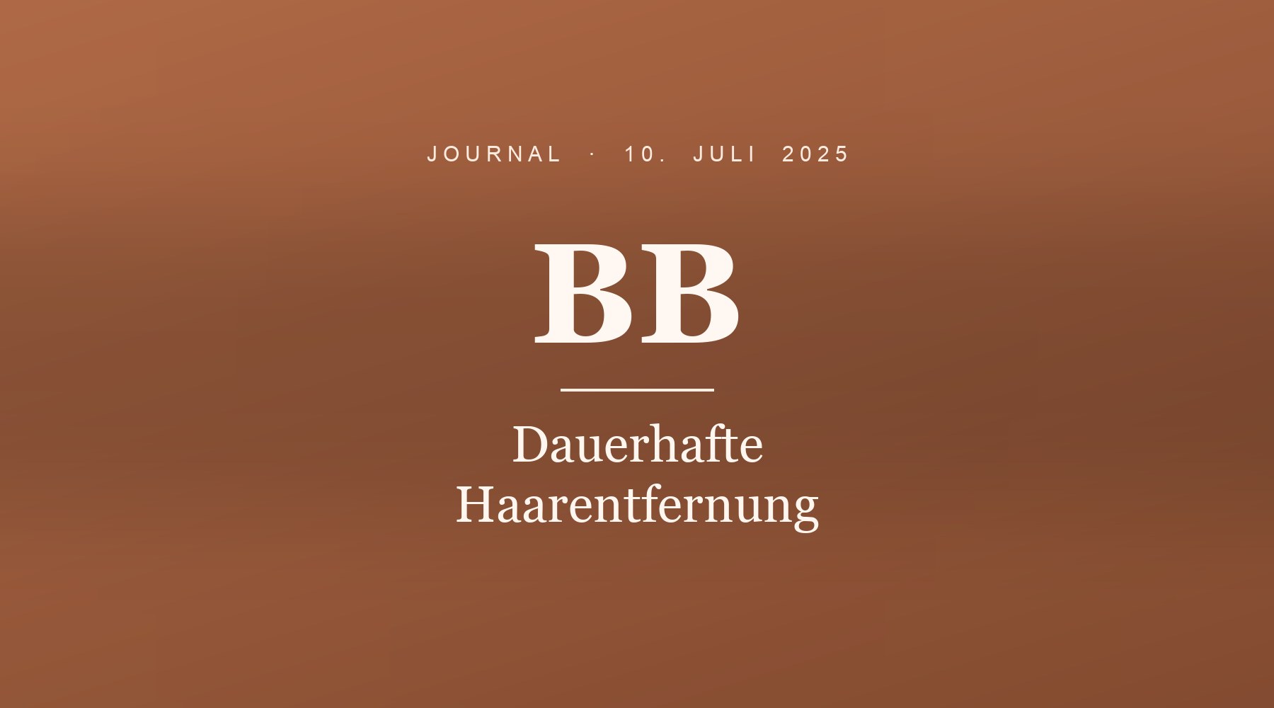 Dauerhafte Haarentfernung