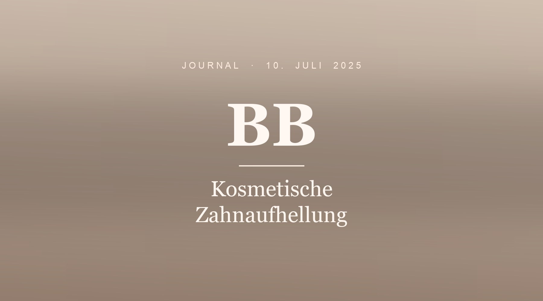 Kosmetische Zahnaufhellung